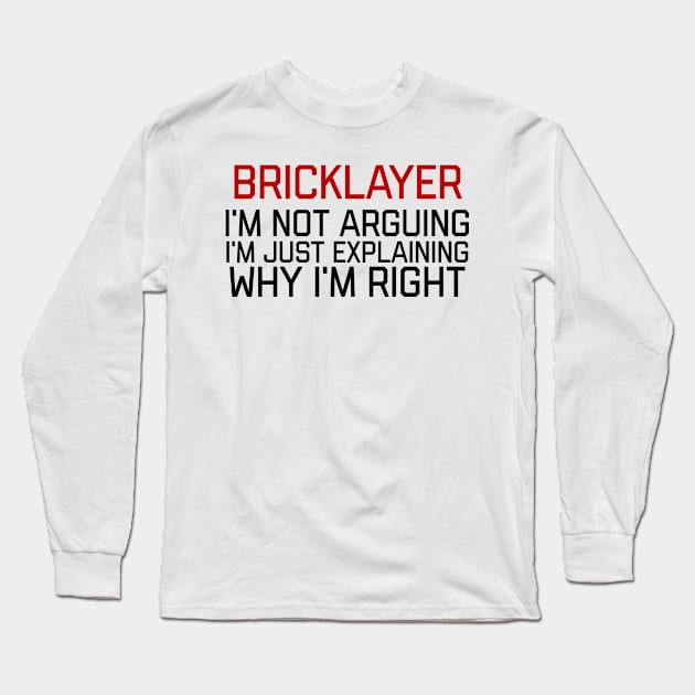 bricklayer Long Sleeve T-Shirt by Design stars 5